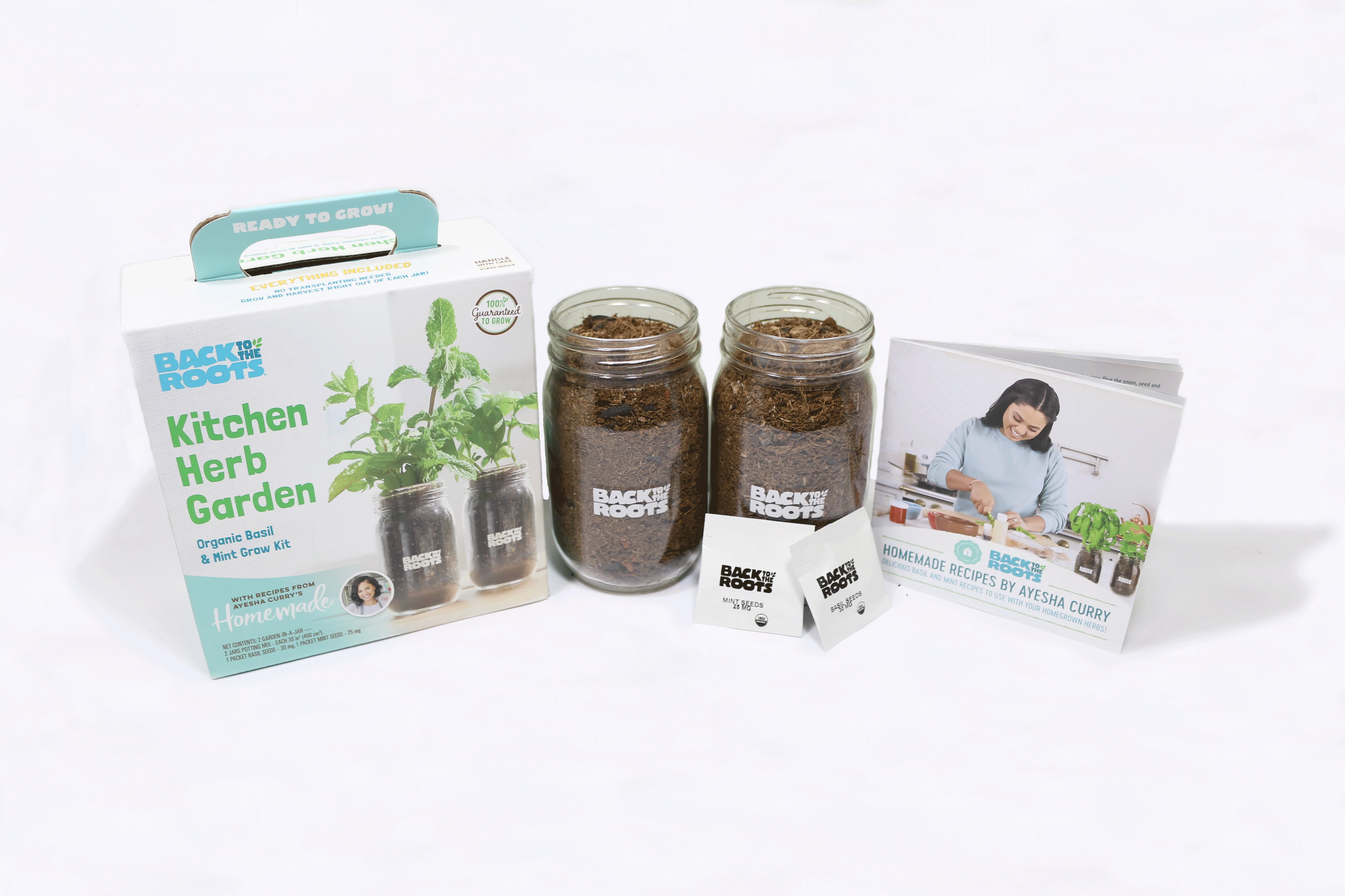 Kitchen Mason Jar Herb Garden by Ayesha Curry - Organic Basil & Mint 🌿 - Image 3
