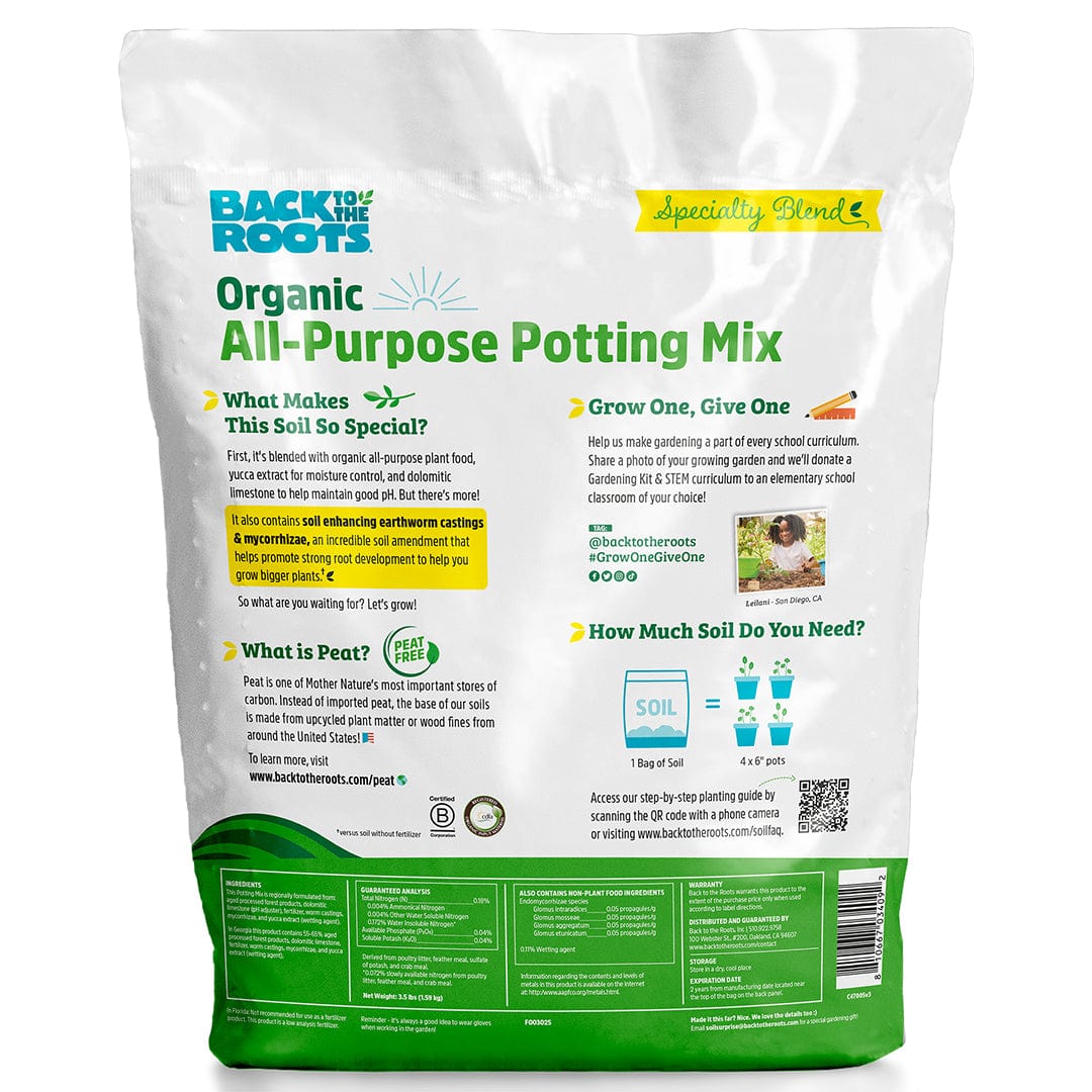 Organic All-Purpose, Peat-Free Premium Potting Mix (6 QT) - Image 2
